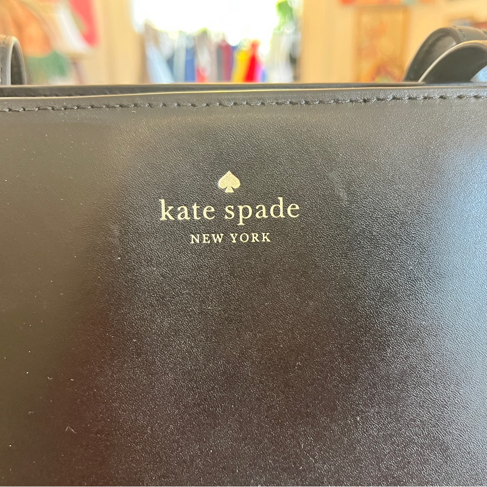 kate spade Marlee New York Black Leather Tote authenticated - Picture 2 of 4